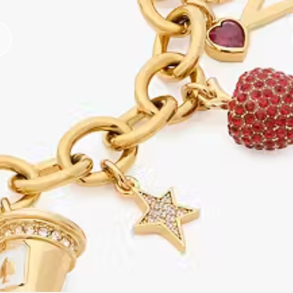 NEW kate spade new york Hit The City Charm NYC Gold Tone Bracelet 7.25”-8.75” - Picture 15 of 15